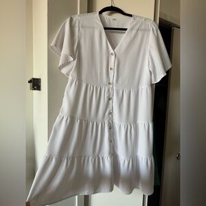 White tiered dress